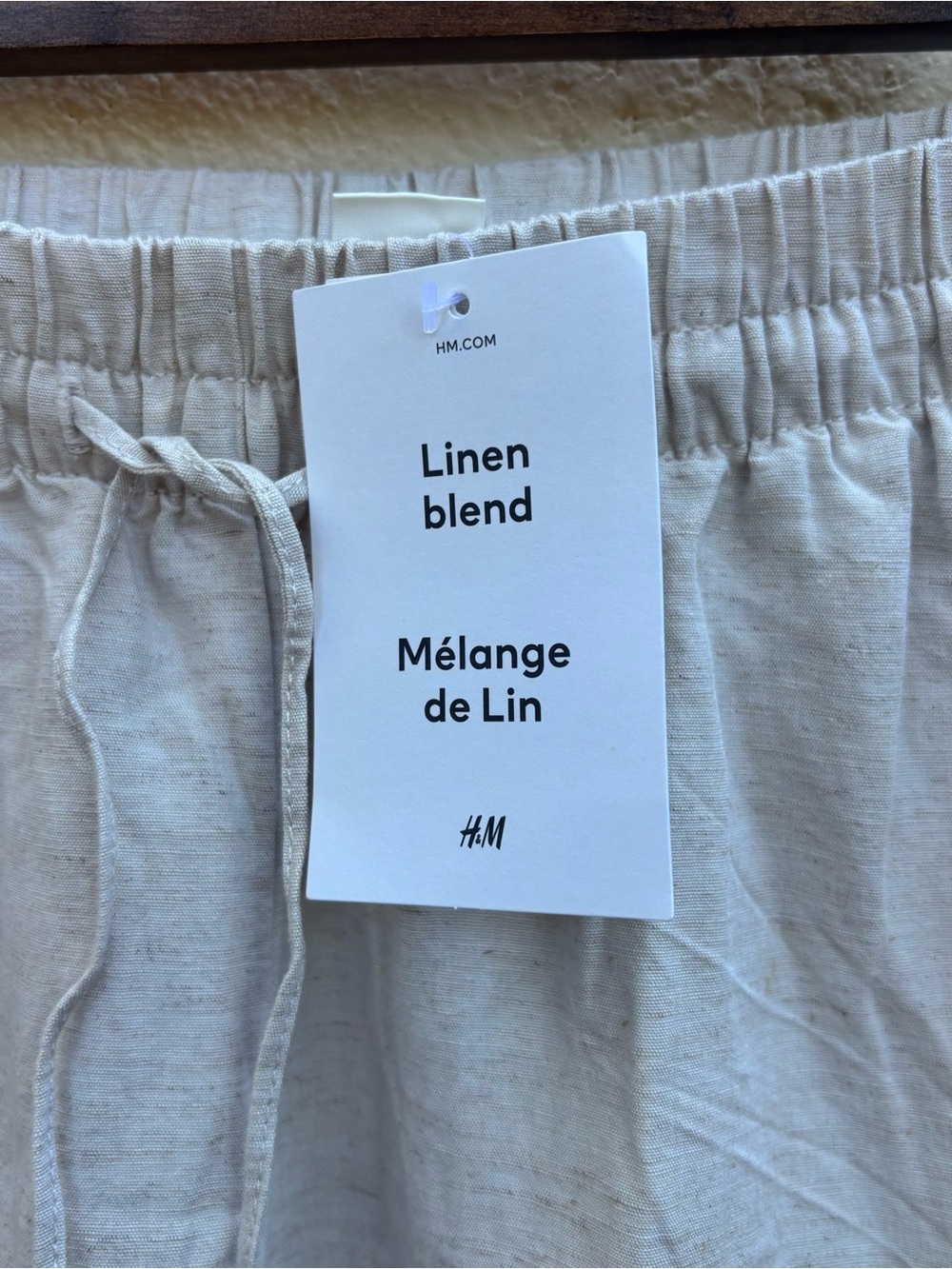 H&M Beige Drawstring Wide-Leg Pants - Picture 4 of 8